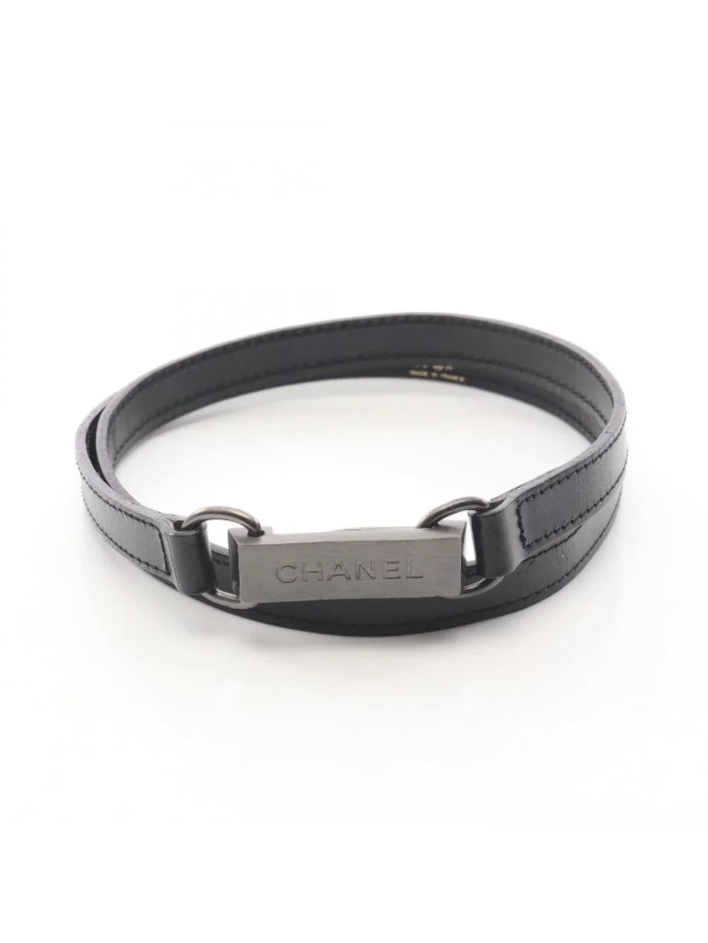 CHANEL | Accessories | Chanel Belt Logo Plate Leather | Poshmark display picture 3